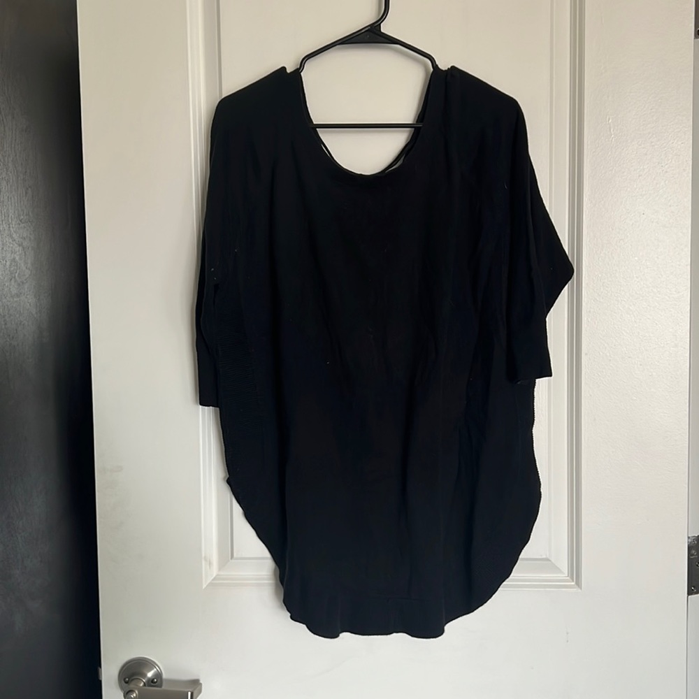 Express Black Tunic with Lace up Details